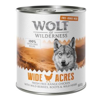 24x800g Wolf of Wilderness Free-Range Meat Wide Acres szabad tartású csirke nedves kutyatáp kép