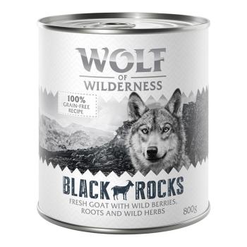 24x800g Wolf of Wilderness nedves kutyatáp- Black Rocks kecske kép