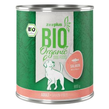 24x800g zooplus Bio lazac & bio spenót nedves kutyatáp kép