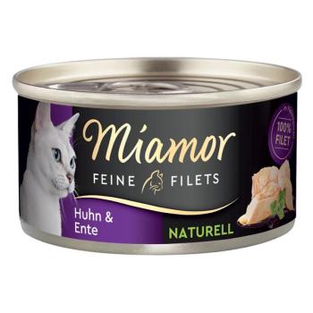 24x80g Miamor Naturelle finom filék csirke & kacsa nedves macskatáp kép