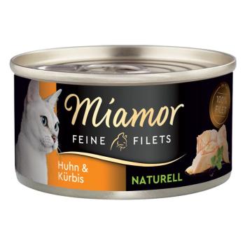 24x80g Miamor Naturelle finom filék csirke & tök nedves macskatáp kép