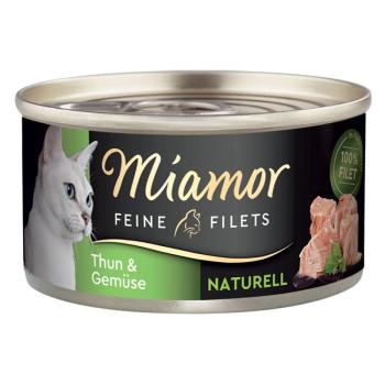 24x80g Miamor Naturelle finom filék tonhal & zöldség nedves macskatáp kép