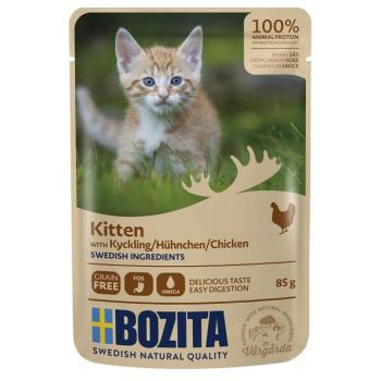 24x85g Bozita Kitten falatok szószban csirke nedves macskatáp kép