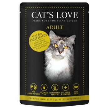24x85g Cat's Love Borjú & pulyka nedves macskatáp kép
