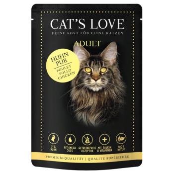 24x85g Cat's Love Csirke pur nedves macskatáp kép