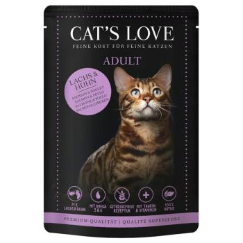 24x85g Cat's Love Lazac & csirke nedves macskatáp kép