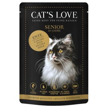 24x85g Cat's Love Senior kacsa nedves macskatáp kép