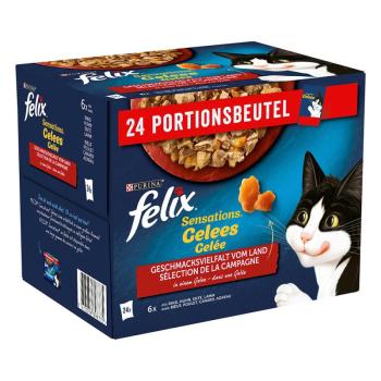 24x85g Felix Sensations aszpikban húsválogatás nedves macskatáp kép