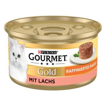 24x85g Gourmet Gold rafinált ragu lazac nedves macskatáp kép