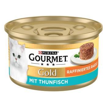 24x85g Gourmet Gold rafinált ragu tonhal nedves macskatáp kép