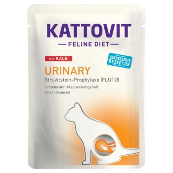 24x85g Kattovit Feline Urinary tasakos nedves macskatáp-borjú kép