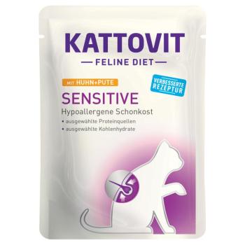 24x85g Kattovit Sensitive tasakos nedves macskatáp- Csirke & pulyka kép