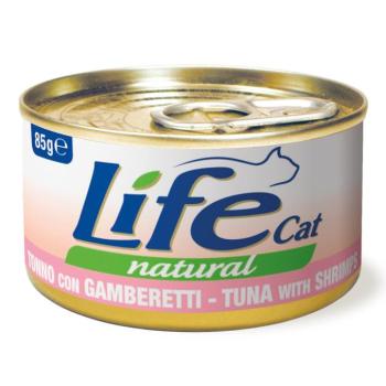 24x85g LifeCat Natural Adult Tonhal & garnélarák nedves macskaeledel kép