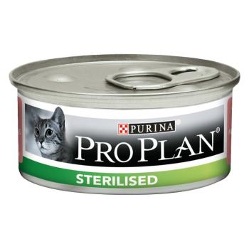 24x85g Pro Plan Cat Sterilised tonhal & lazac nedves macskatáp konzerv kép