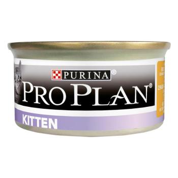 24x85g Purina Pro Plan Cat Kitten csirke nedves macskatáp konzerv kép