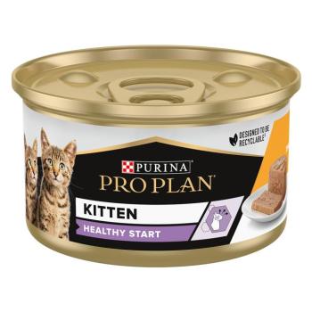 24x85g PURINA PRO PLAN Kitten Healthy Start csirke nedves macskatáp kép