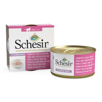 24x85g Schesir Natural nedves macskatáp-csirkefilé & marhafilé & rizs kép