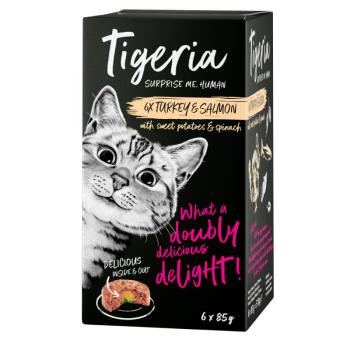 24x85g Tigeria nedves macskatáp- Pulyka & alma-körtekompót kép