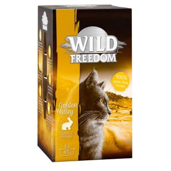 24x85g Wild Freedom Adult tálcás nedves macskatáp- Golden Valley - nyúl & csirke kép