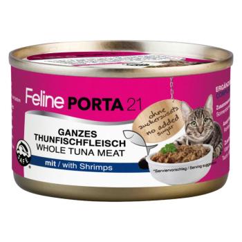 24x90g Feline Porta 21 tonhal & garnéla nedves macskatáp kép