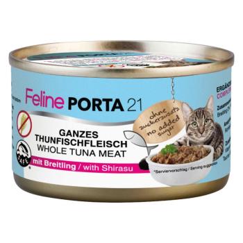 24x90g Feline Porta 21 tonhal & sprotni nedves macskatáp kép