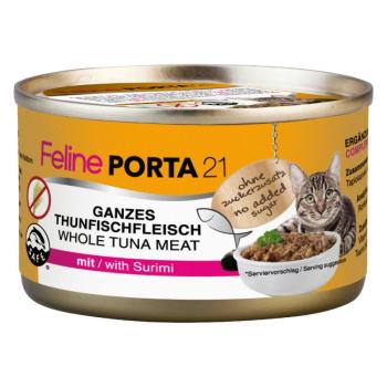 24x90g Feline Porta 21 tonhal & surimi nedves macskatáp kép