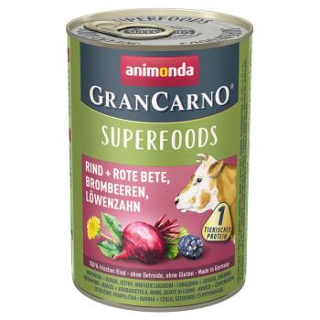 24xx400g Animonda GranCarno Adult Superfoods nedves kutyatáp- Marha + cékla, szeder, pitypang kép