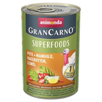 24xx400g Animonda GranCarno Adult Superfoods nedves kutyatáp- Pulyka + mángold, csipkebogyó, lenolaj kép