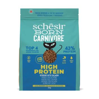 255g Schesir Born Carnivore High Protein hering & lazac száraz macskatáp kép