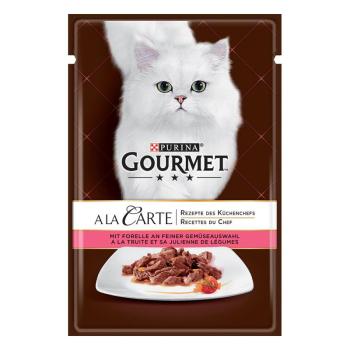 26x85g GOURMET A la Carte Pisztráng & zöldség nedves macskatáp kép