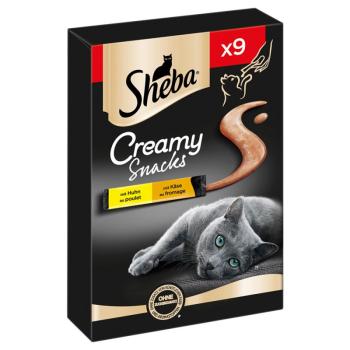 27x12g Sheba Creamy Snack csirke & sajt macskasnack 2+1 ingyen kép