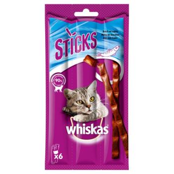 28x36g Whiskas Sticks gazdaságos csomag macskasnack - Lazaccal gazdagon kép