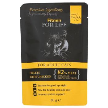 28x85g Fitmin Cat For Life Adult Csirke nedves macskatáp kép