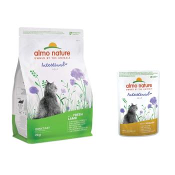 2kg Almo Nature Functional Intestinal Help bárány száraz macskatáp + 6x70g Almo Nature Functional Intestinal Help szárnyas nedves macskatáp 15% kedvezménnyel kép