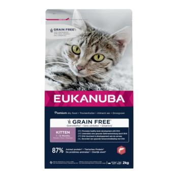 2kg  Eukanuba Kitten Grain Free lazac száraz macskatáp kép
