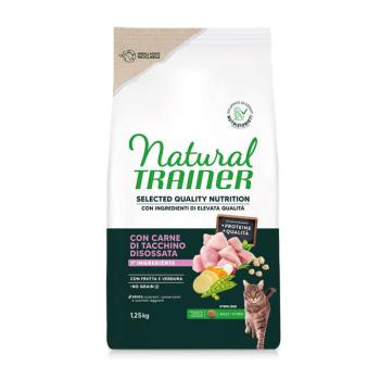 2x1,25kg Natural Trainer Selected Quality Nutrition Sterilised pulyka száraz macskatáp kép