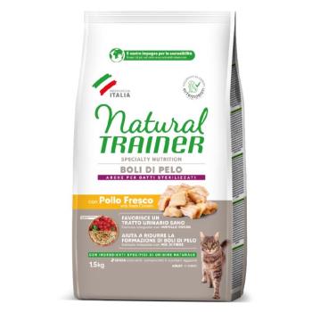 2x1,5kg Natural Trainer Cat Hairball csirke száraz macskatáp kép