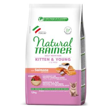 2x1,5kg Natural Trainer Kitten lazac száraz macskatáp kép