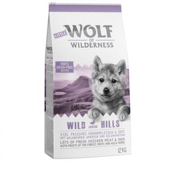 2x12 kg Wolf of Wilderness Junior Wild Hill's - kacsa száraz kutyatáp kép