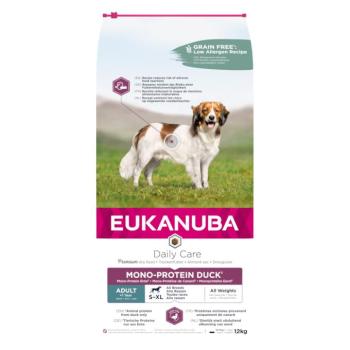 2x12kg Eukanuba Daily Care monoprotein kacsa száraz kutyatáp kép