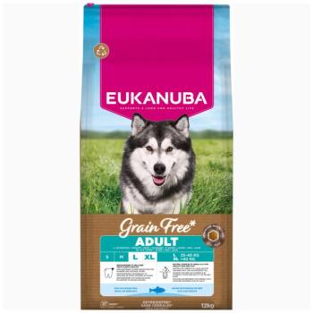 2x12kg Eukanuba Grain Free Adult Adult Large & Giant tengeri hal száraz kutyatáp kép