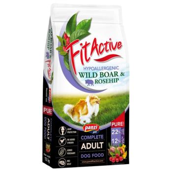 2x12kg FitActive Pure Hypoallergenic vaddisznó & csipkebogyó száraz kutyatáp kép