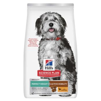 2x12kg Hill's Science Plan Perfect Weight & Active Mobility Adult 1+ Medium csirke száraz kutyatáp kép