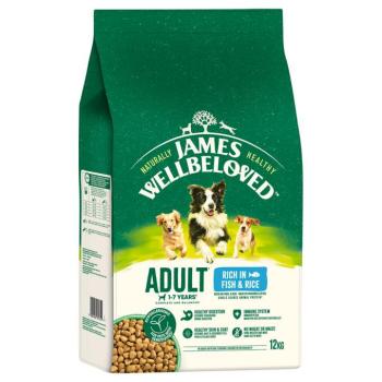 2x12kg James Wellbeloved Adult Dog Hypoallergenic hal & rizs száraz kutyatáp kép