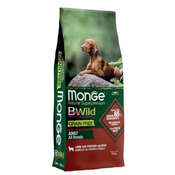 2x12kg Monge Bwild Grain Free All Breeds bárány, burgonya & borsó száraz kutyatáp kép