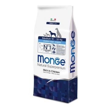 2x12kg Monge Natural Superpremium Puppy Junior Medium száraz kutyatáp kép