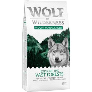 2x12kg Wolf of Wilderness "Explore" The Vast Forests - Weight Management száraz kutyatáp gazdaságos csomagban kép