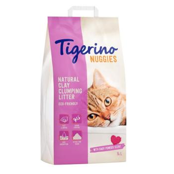 2x14 liter Tigerino Nuggies macskaalom babapúder illattal kép