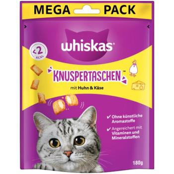 2x180g Whiskas Temptations csirke & sajt ropogós falatok macskasnack kép