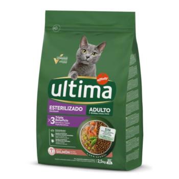 2x2,5kg Ultima Sterilized Adult lazac száraz macskatáp 20% kedvezménnyel kép